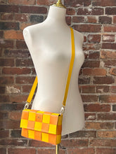 Load image into Gallery viewer, The Penny: Checkerboard Yellow & Tangerine