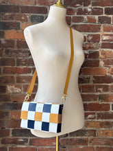 Load image into Gallery viewer, The Penny: Mixed Checkerboard White, Navy & Miele