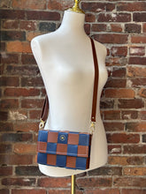 Load image into Gallery viewer, The Penny: Checkerboard Brown & Navy