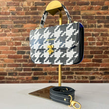 Load image into Gallery viewer, Black &amp; White Large Houndstooth on Snake
