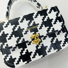 Load image into Gallery viewer, Black &amp; White Large Houndstooth on Snake
