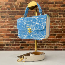 Load image into Gallery viewer, Blue Suede with White Splatter Paint
