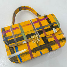 Load image into Gallery viewer, Abstract Plaid Painted Yellow
