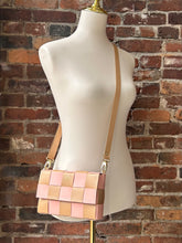 Load image into Gallery viewer, The Penny: Checkerboard Rose &amp; Natural
