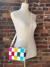 Load image into Gallery viewer, The Penny: Mixed Checkerboard Rainbow &amp; White
