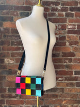 Load image into Gallery viewer, The Penny: Mixed Checkerboard Rainbow &amp; Black
