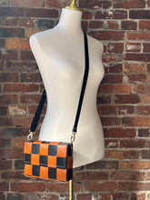 Load image into Gallery viewer, The Penny: Checkerboard Congac &amp; Black
