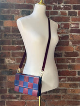 Load image into Gallery viewer, The Penny: Checkerboard Navy &amp; Burgundy
