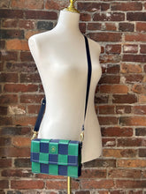 Load image into Gallery viewer, The Penny: Checkerboard Navy &amp; Emerald
