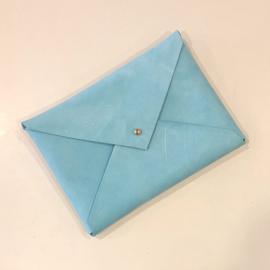 Classic Envelope Clutch- Thin Teal Suede