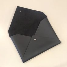 Load image into Gallery viewer, Classic Envelope Clutch- Smooth Black
