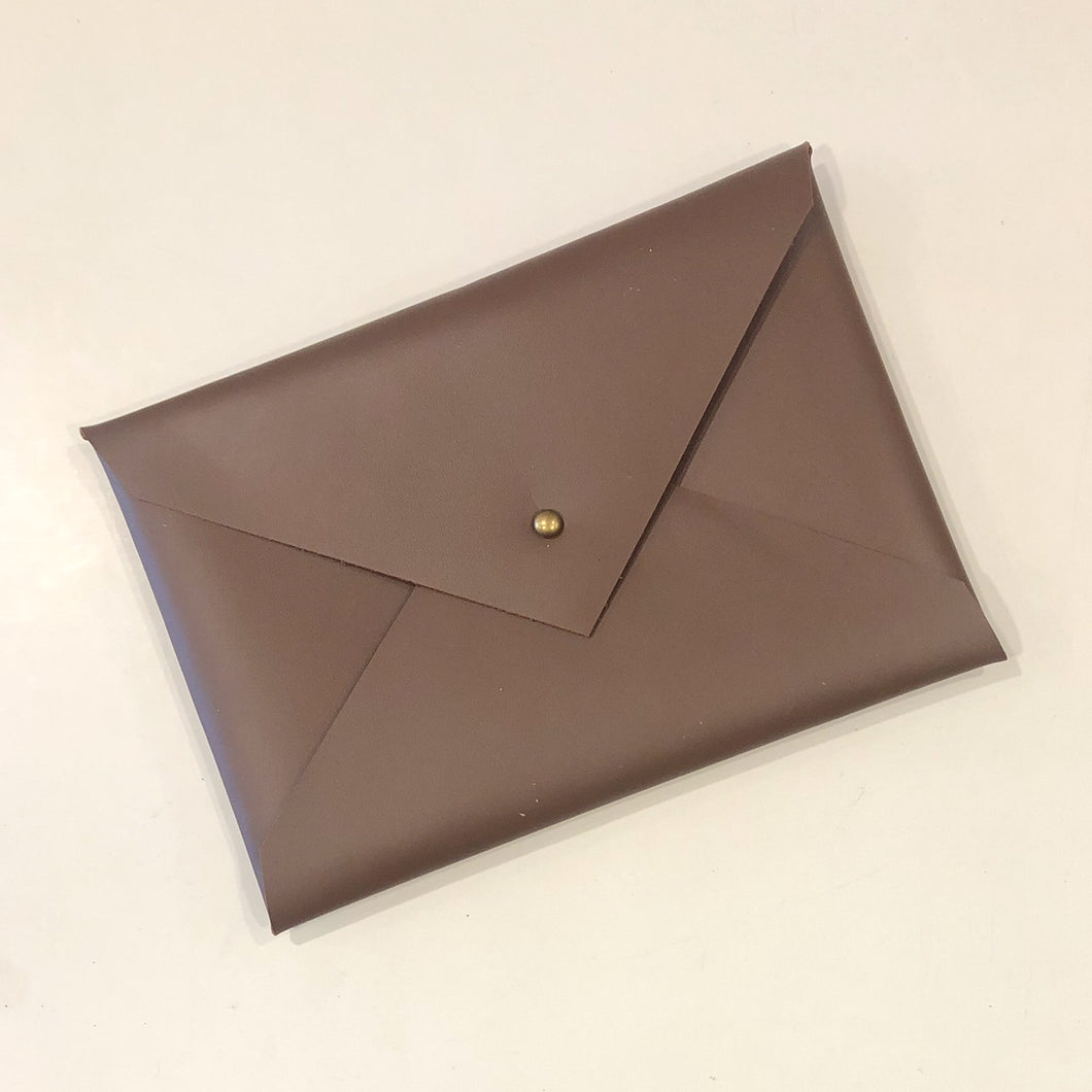 Classic Envelope Clutch- Thin Chocolate Brown