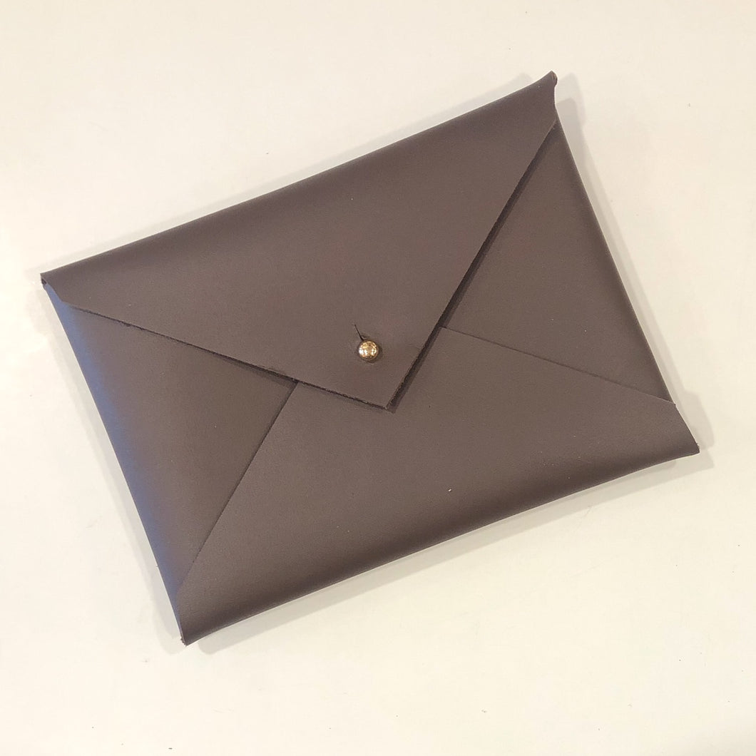 Classic Envelope Clutch- Thick Chocolate Brown