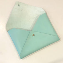 Load image into Gallery viewer, Classic Envelope Clutch- Teal Veg Tan 1
