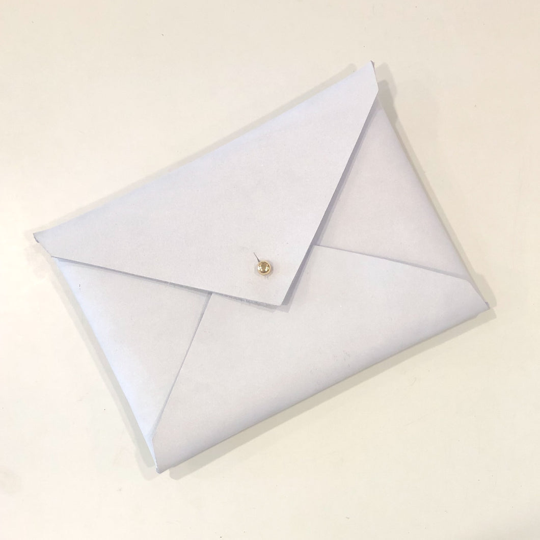 Classic Envelope Clutch- Powder Suede