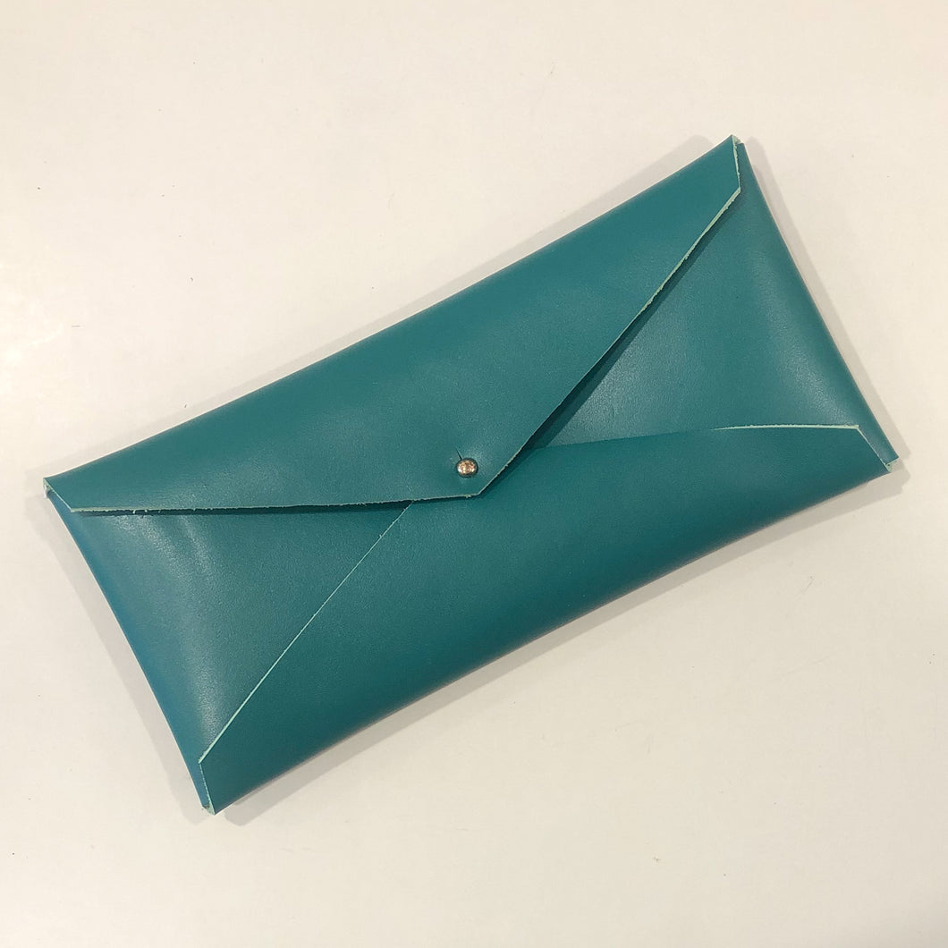 Irregular Envelope Clutch/Wallet- Emerald Green