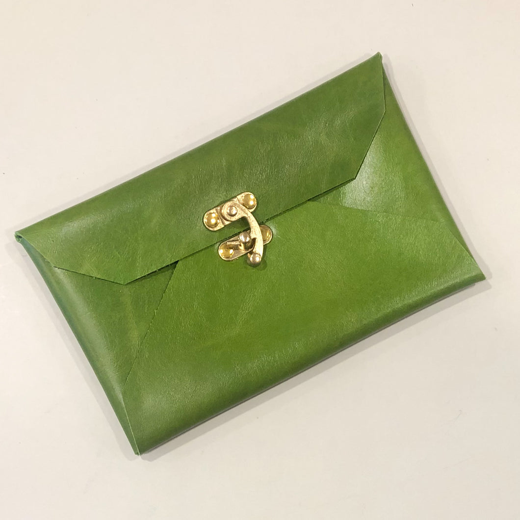 Envelope Clutch, Vintage Clasp (Med.)- Natural Lime