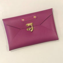Load image into Gallery viewer, Envelope Clutch, Vintage Clasp (Med.)- Fuchsia w/ Hardware
