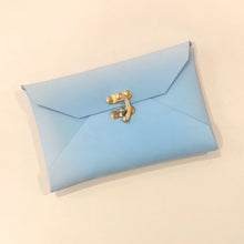Load image into Gallery viewer, Envelope Clutch, Vintage Clasp (Med.)- Faded Bright Blue
