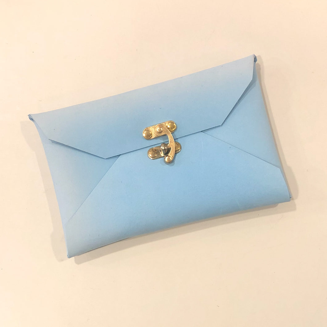 Envelope Clutch, Vintage Clasp (Med.)- Faded Bright Blue