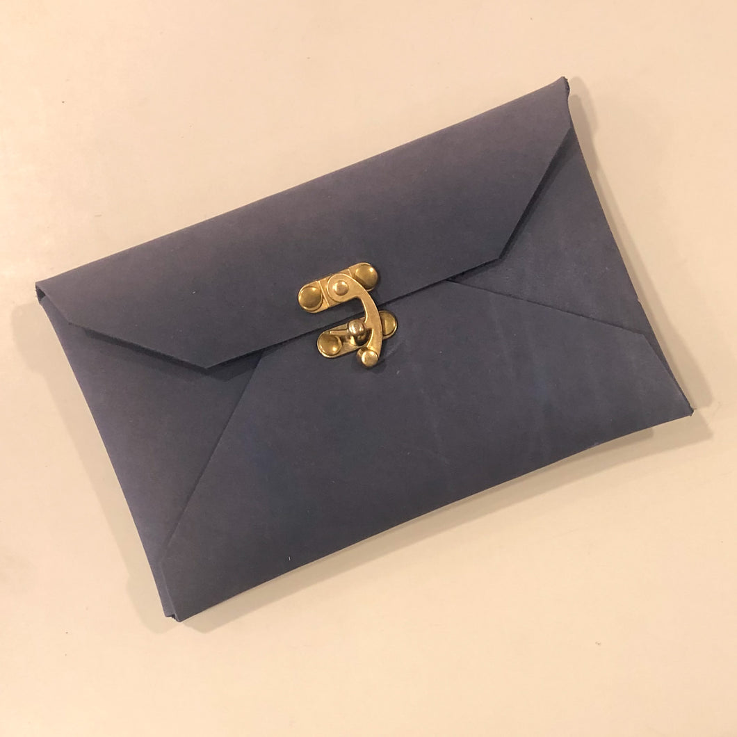 Envelope Clutch, Vintage Clasp (Med.)- Faded Navy